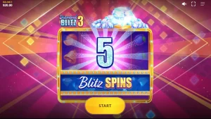 Tampilan visual slot Diamond Blitz 3 dengan tema kemewahan dan permata